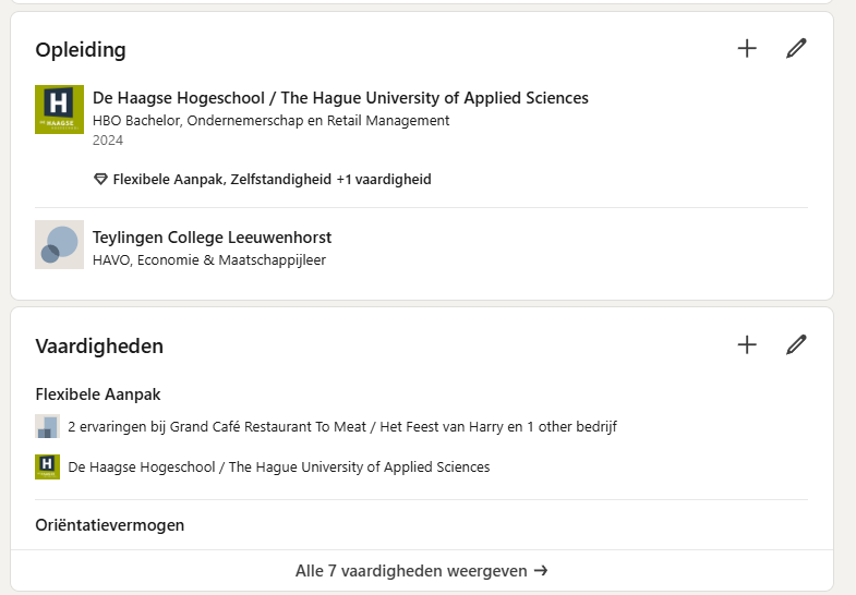LinkedIn Ervaring Oskar